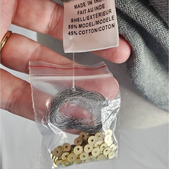 NEW HAUTE HIPPIE long sleeve gold sequin oversized pullover‎ sweater XS - Picture 12 of 14